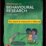 Test bank Instructors Manual for Methods In Behavioural Research 4th Edition By Paul C. Cozby © 2024 1